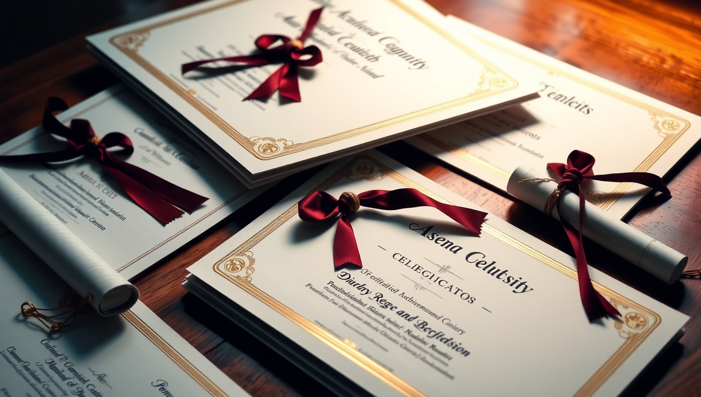 Certifikáty a diplomy
